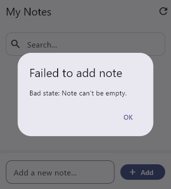 Notes app screenshot